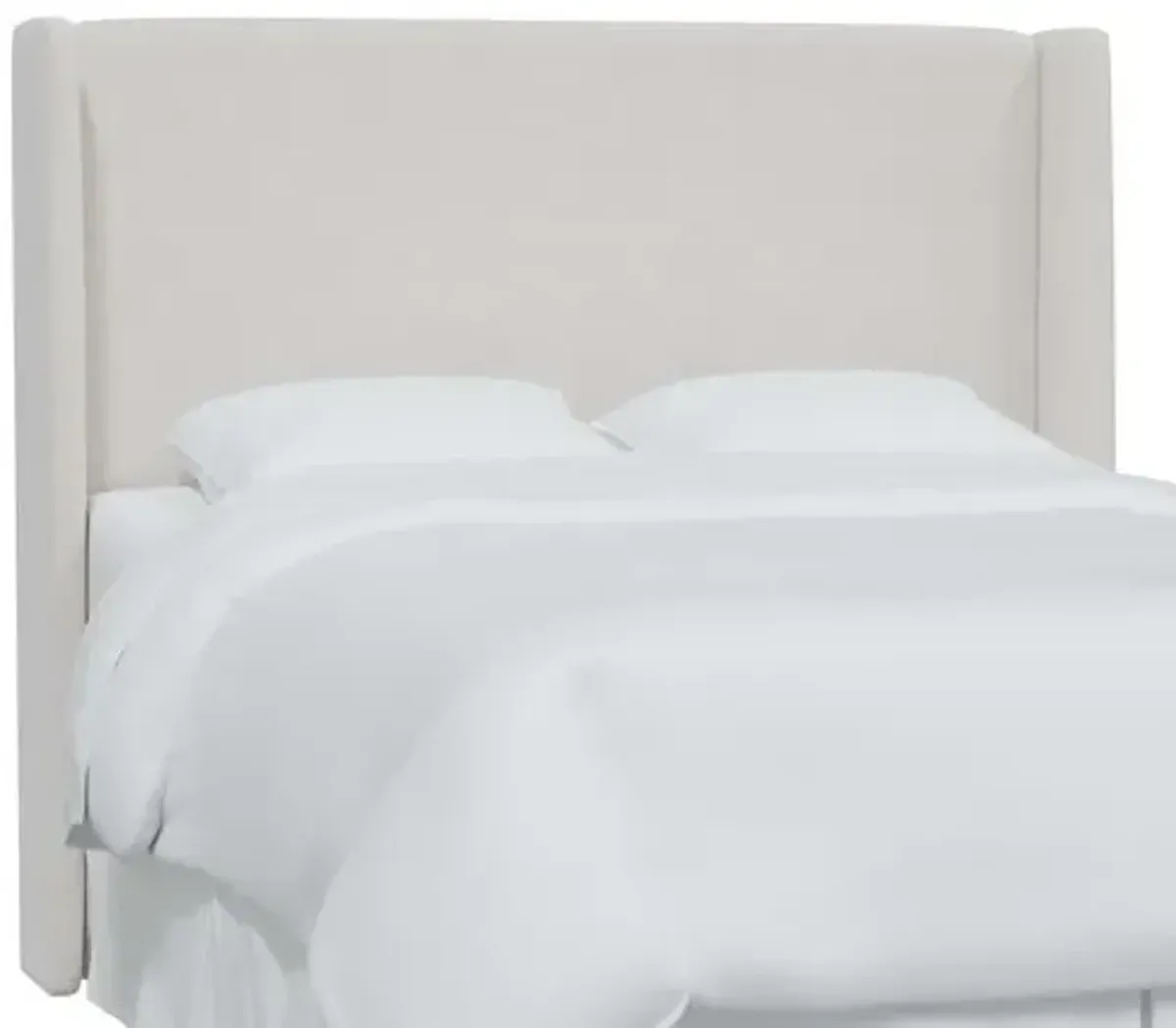 Kelly Velvet Wingback Headboard - White