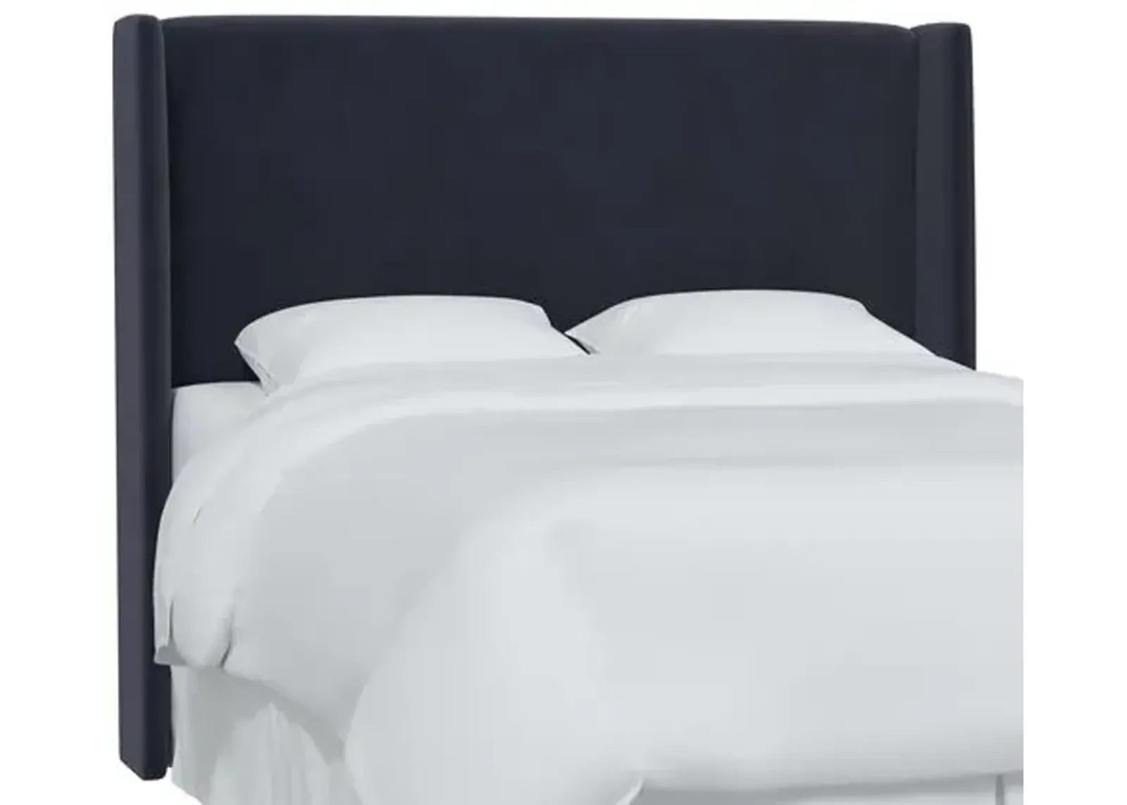 Kelly Velvet Wingback Headboard - Blue