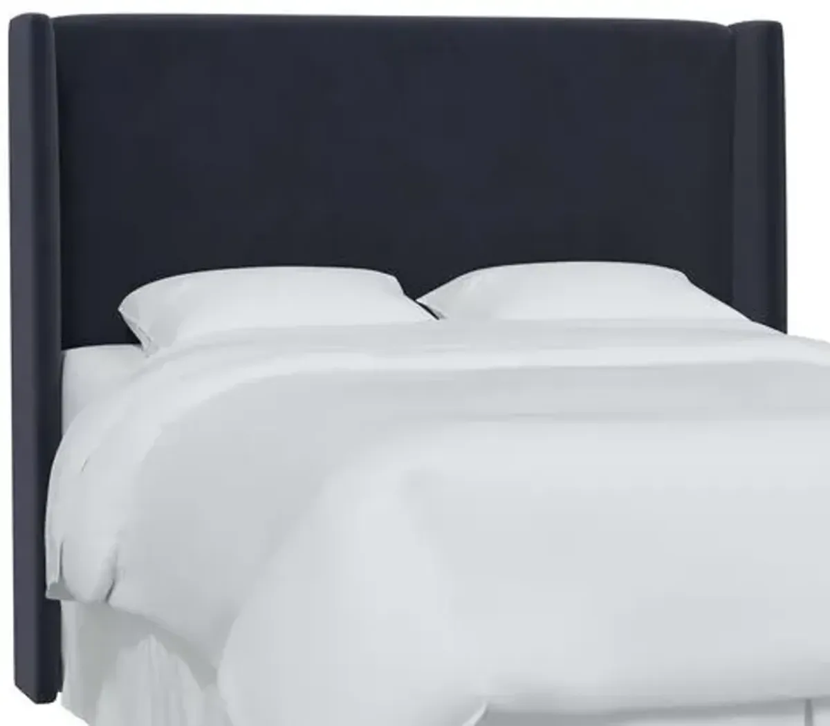 Kelly Velvet Wingback Headboard - Blue