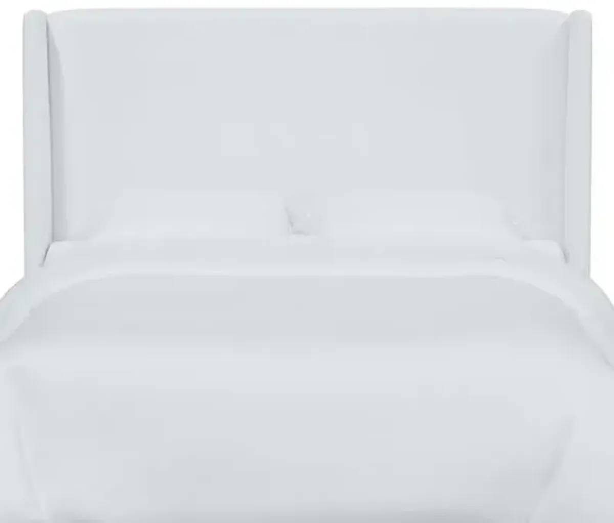 Kelly Linen Wingback Headboard - Handcrafted - White