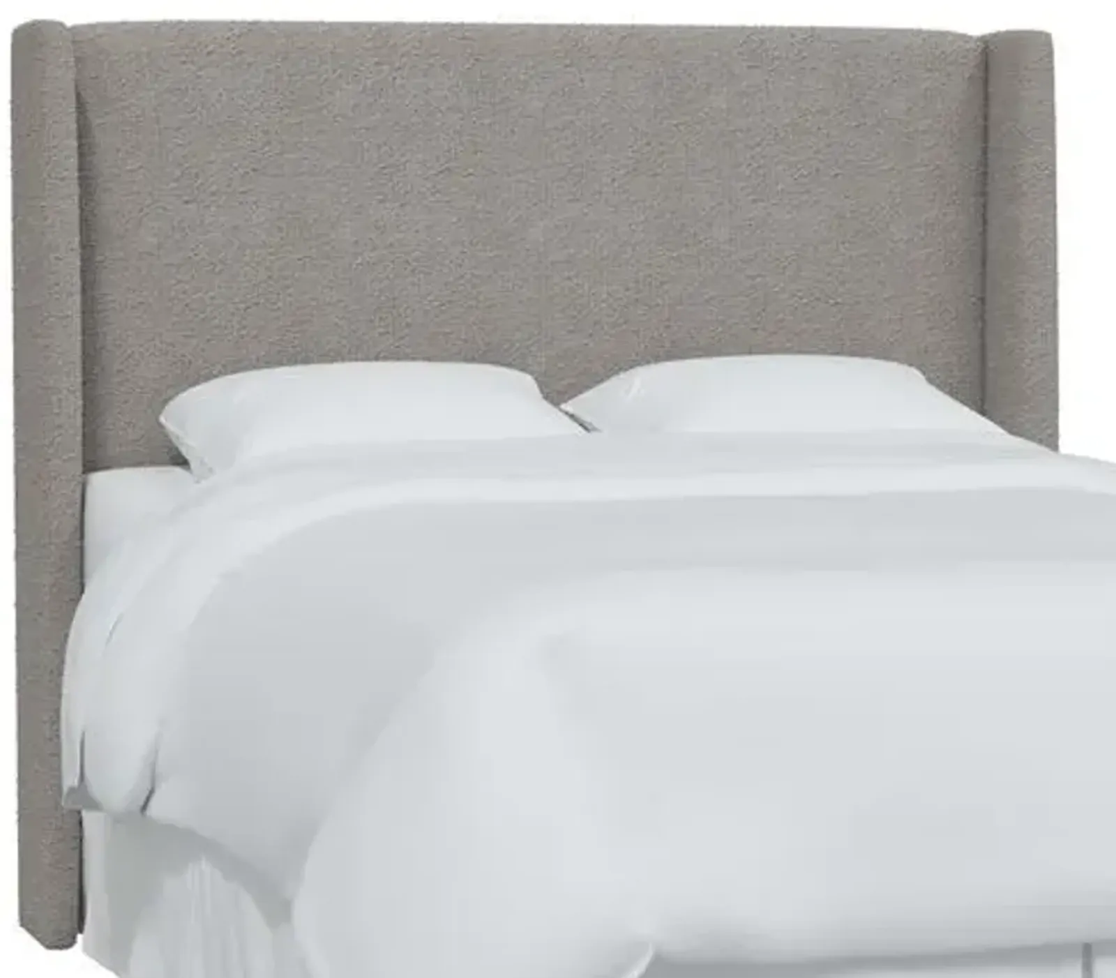 Kelly Bouclé Wingback Headboard - Gray