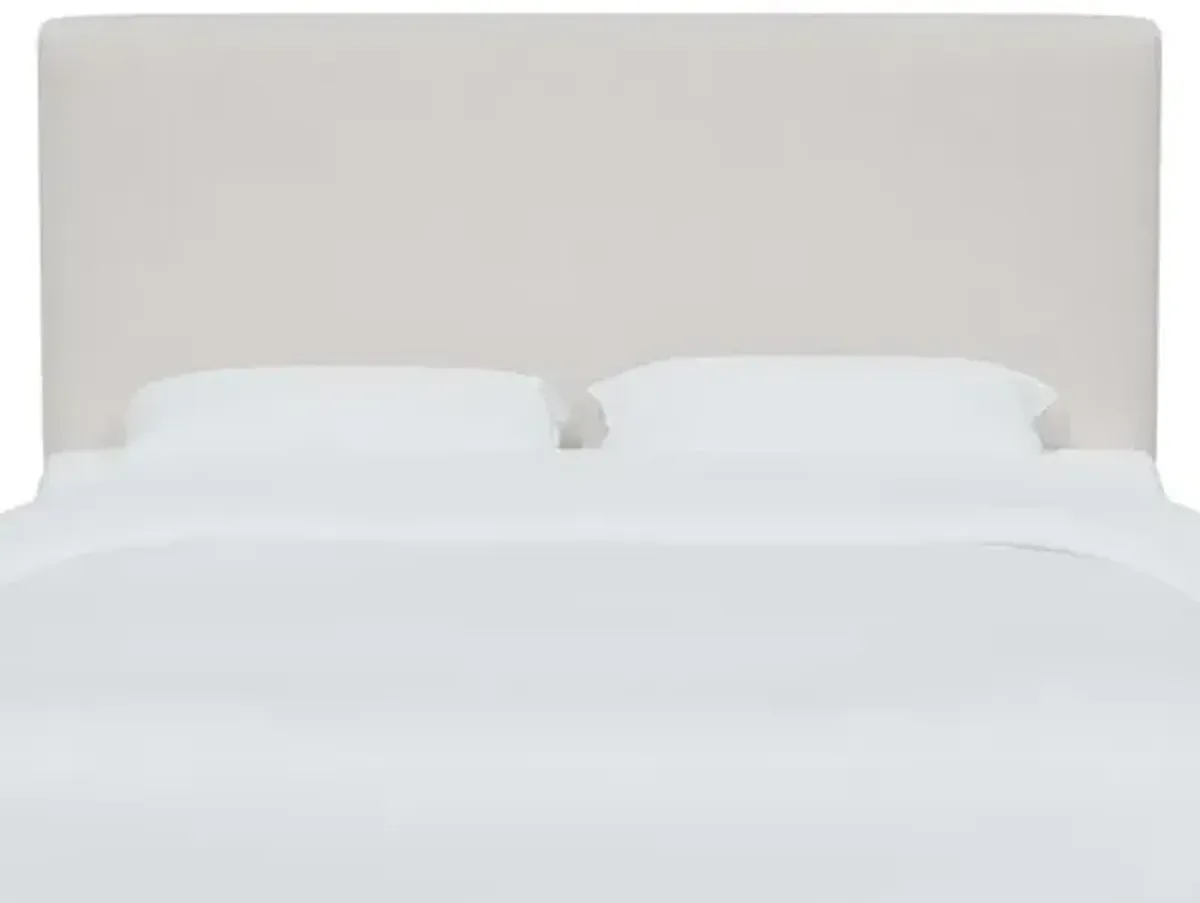 Novak Velvet Headboard - White