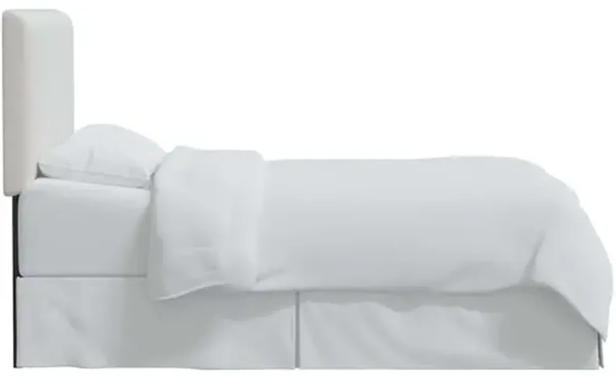 Novak Velvet Headboard - White