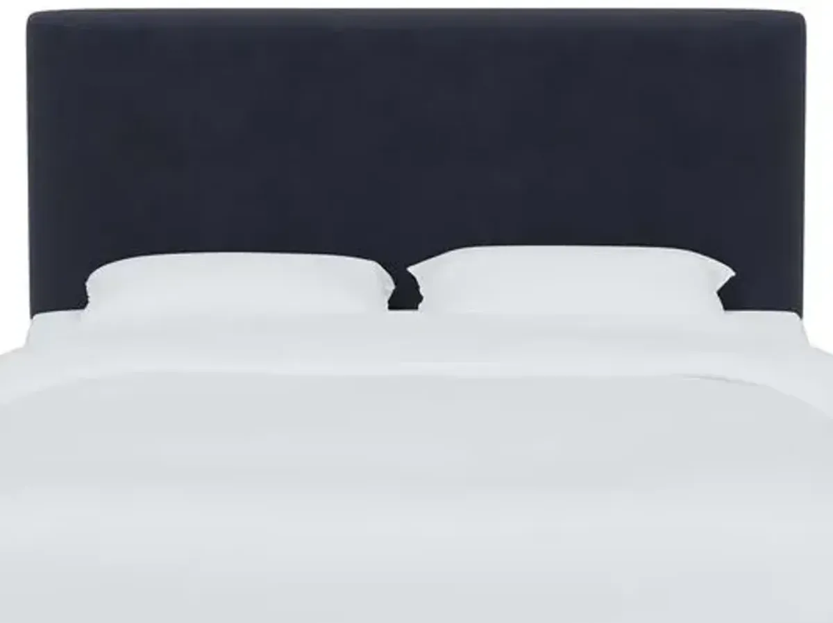 Novak Velvet Headboard - Blue