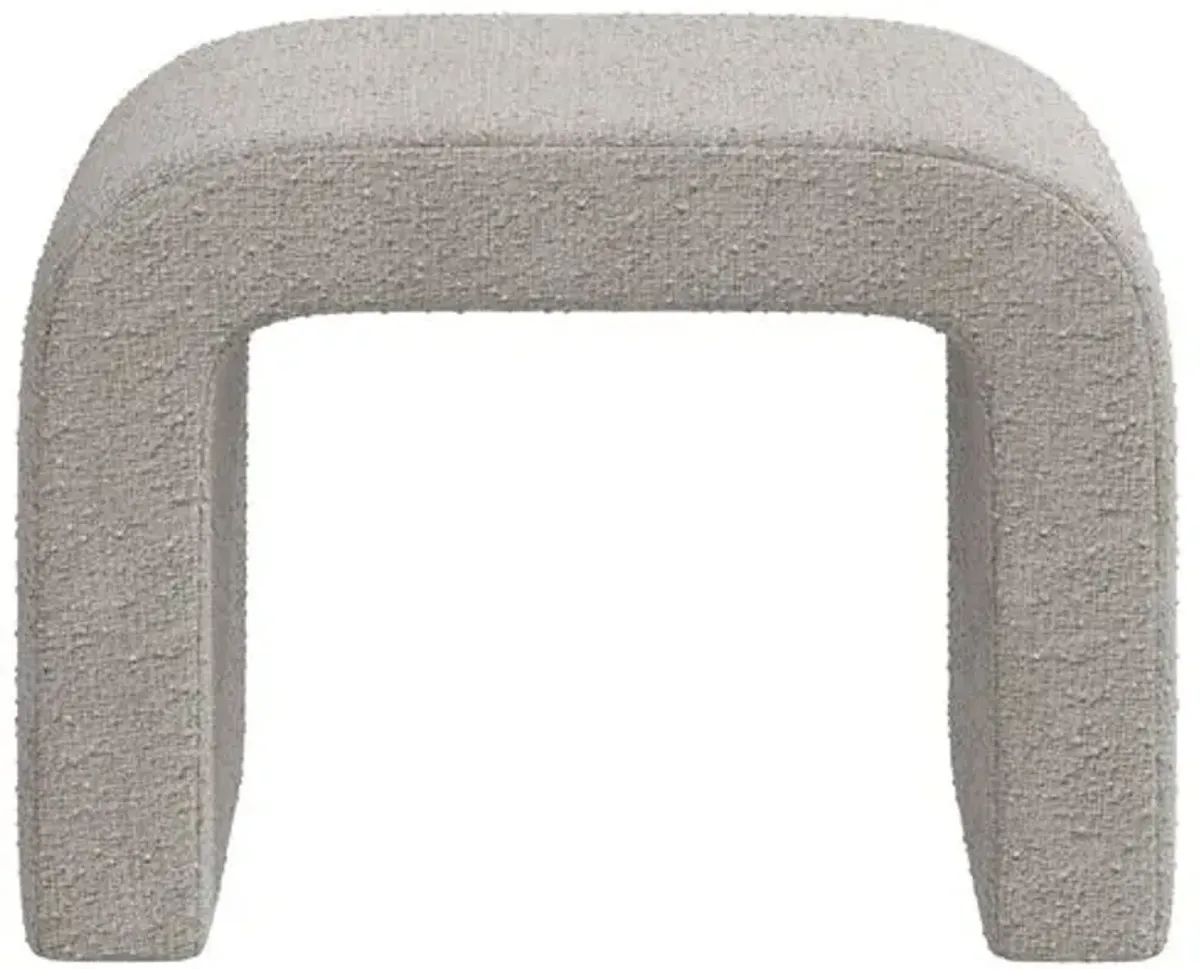 Celia Waterfall Boucle Ottoman - Gray