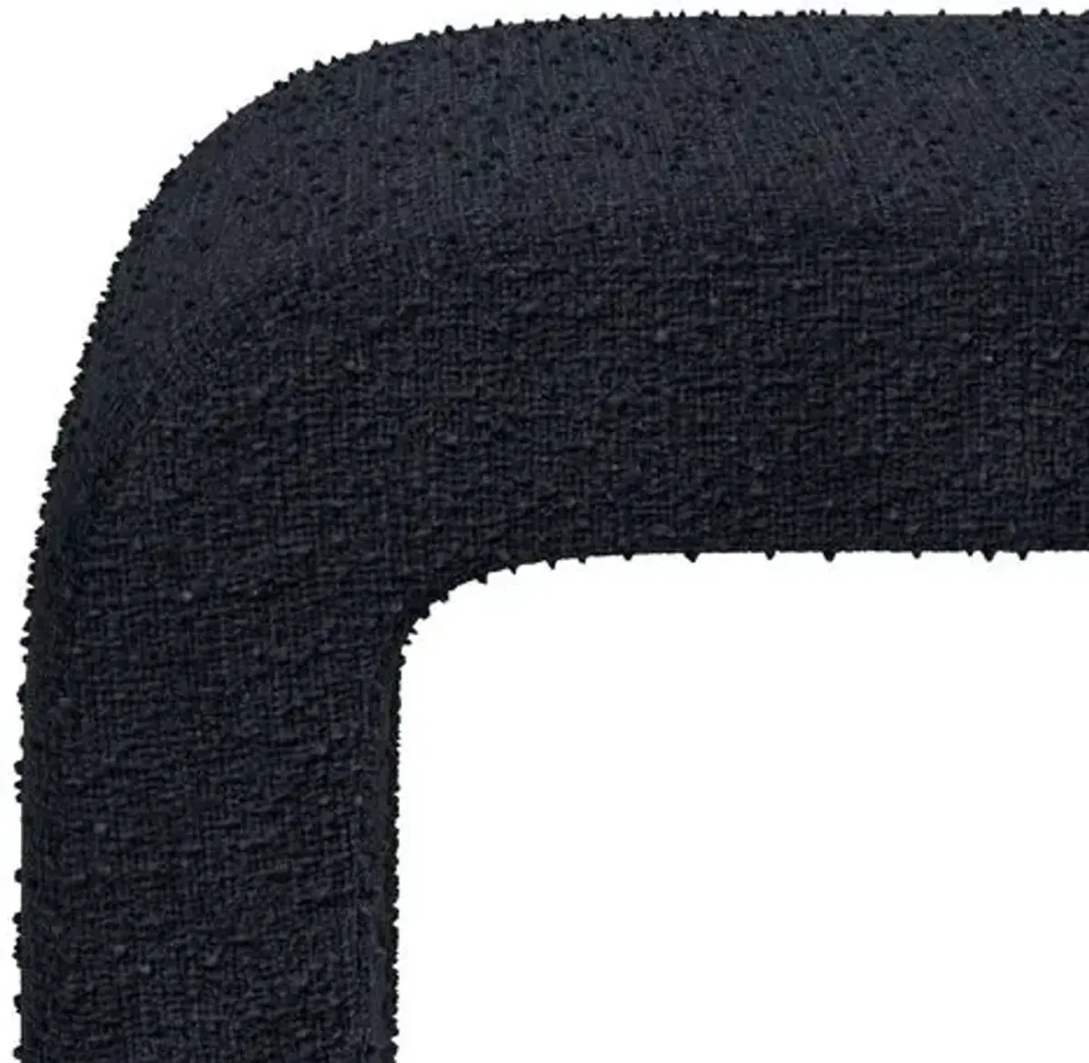 Celia Waterfall Boucle Ottoman - Black