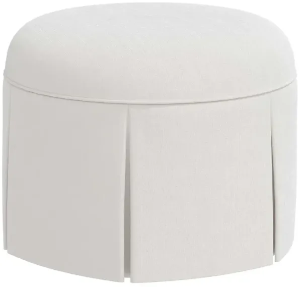 Liza Velvet Skirted Ottoman