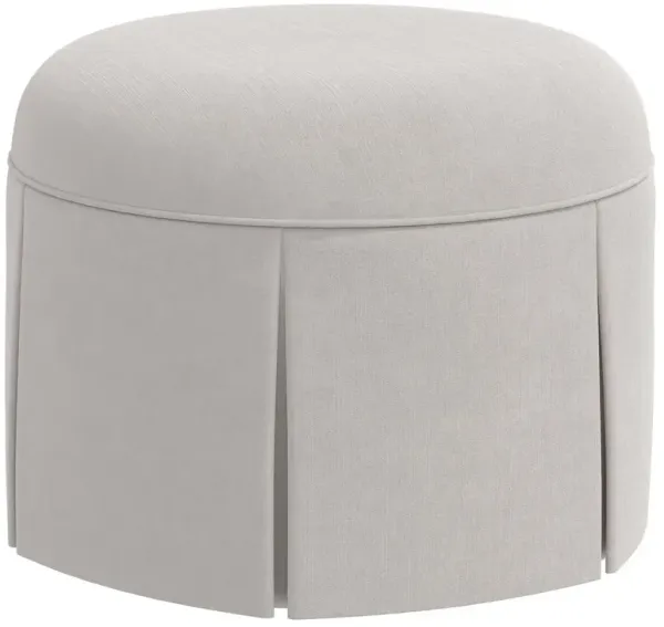 Liza Velvet Skirted Ottoman