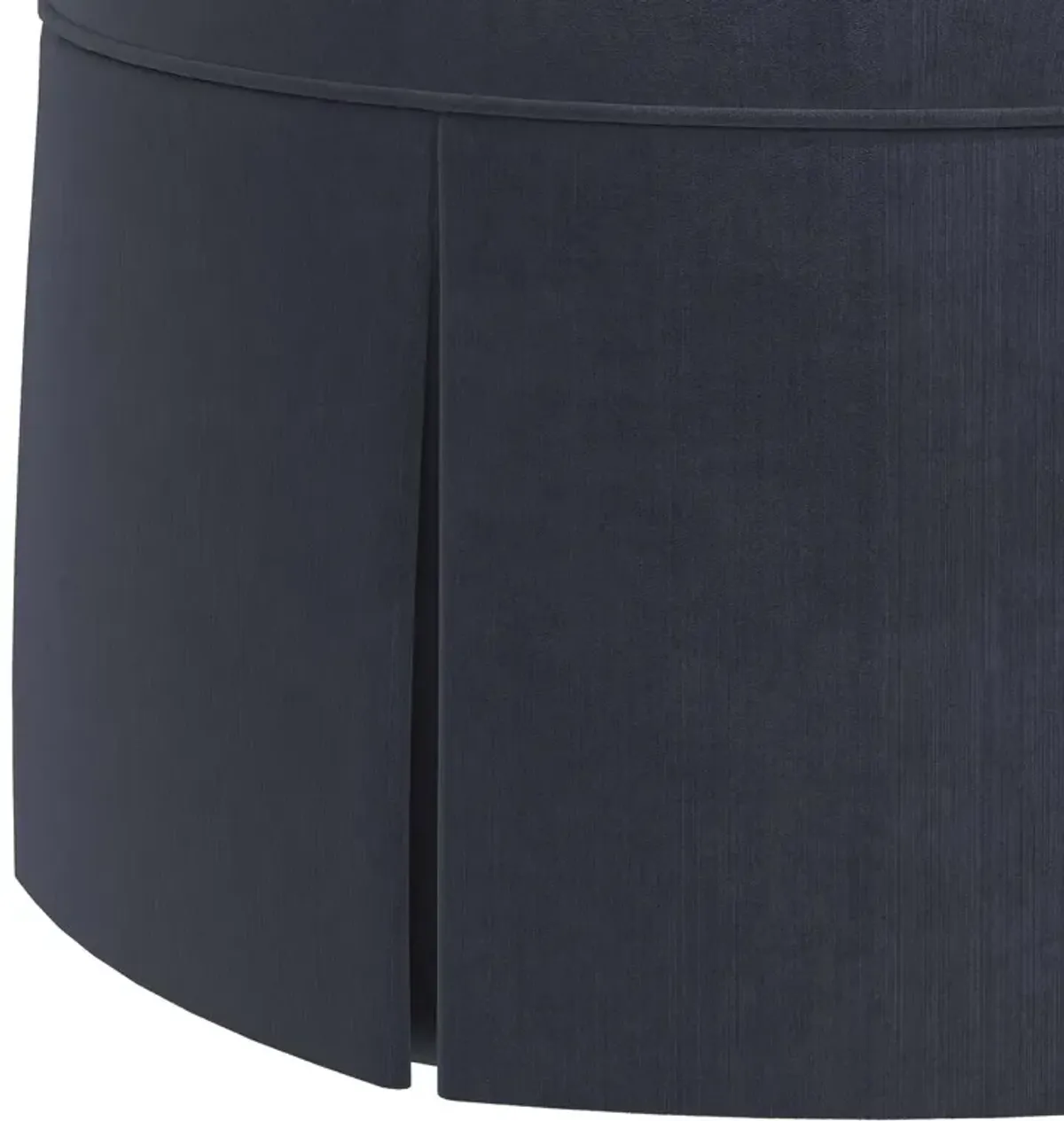 Liza Velvet Skirted Ottoman