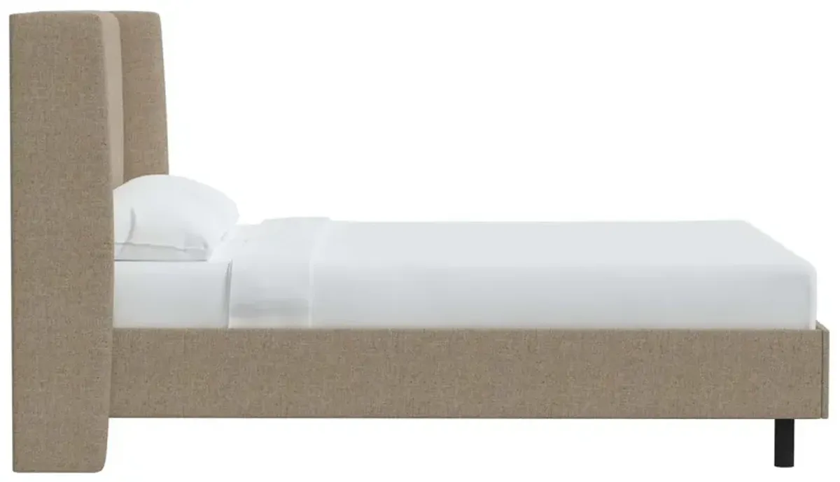 Kelly Wingback Linen Platform Bed