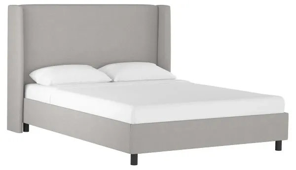 Kelly Wingback Linen Platform Bed
