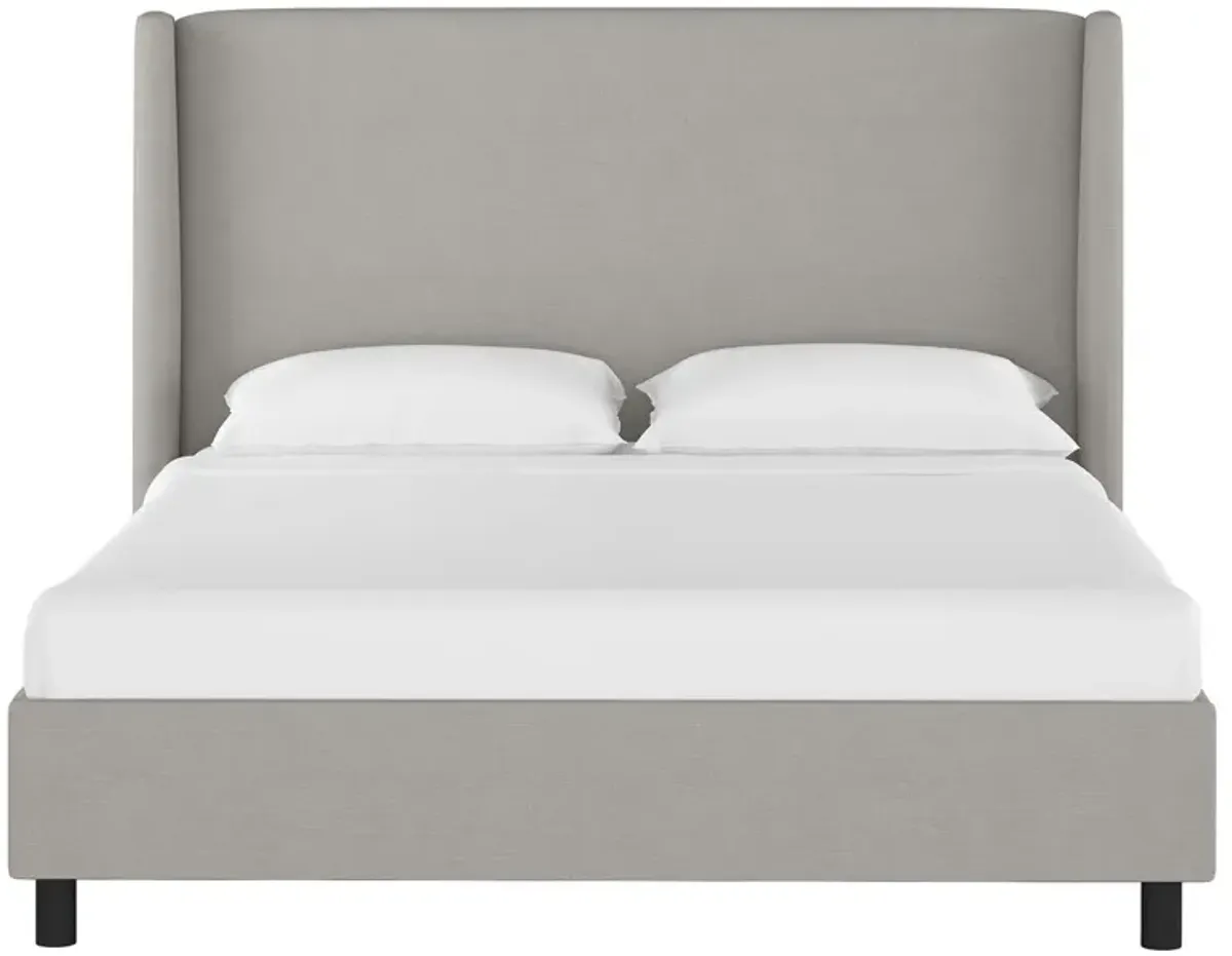 Kelly Wingback Linen Platform Bed
