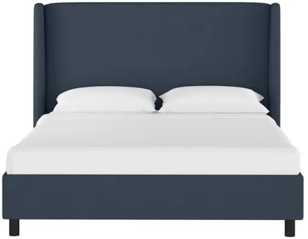 Kelly Wingback Linen Platform Bed