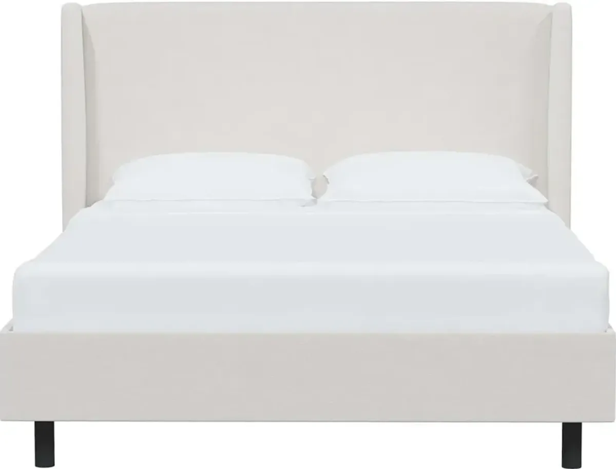 Kelly Velvet Wingback Platform Bed