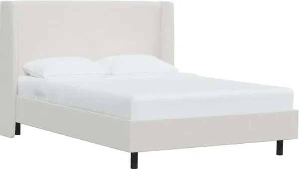 Kelly Velvet Wingback Platform Bed