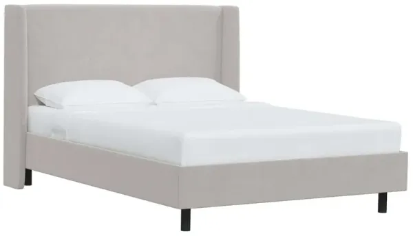 Kelly Velvet Wingback Platform Bed