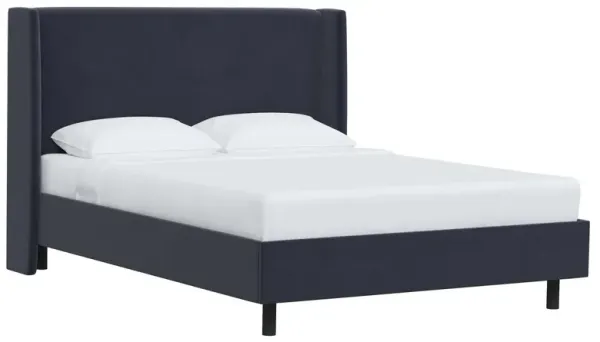 Kelly Velvet Wingback Platform Bed