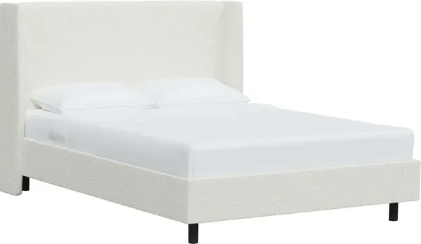 Kelly Bouclé Wingback Platform Bed