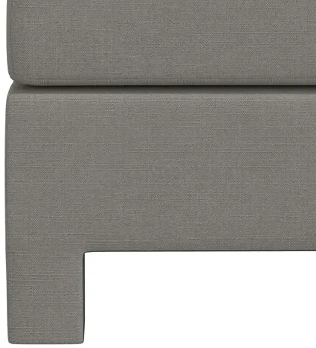 Bryn Linen Upholstered Ottoman - Gray