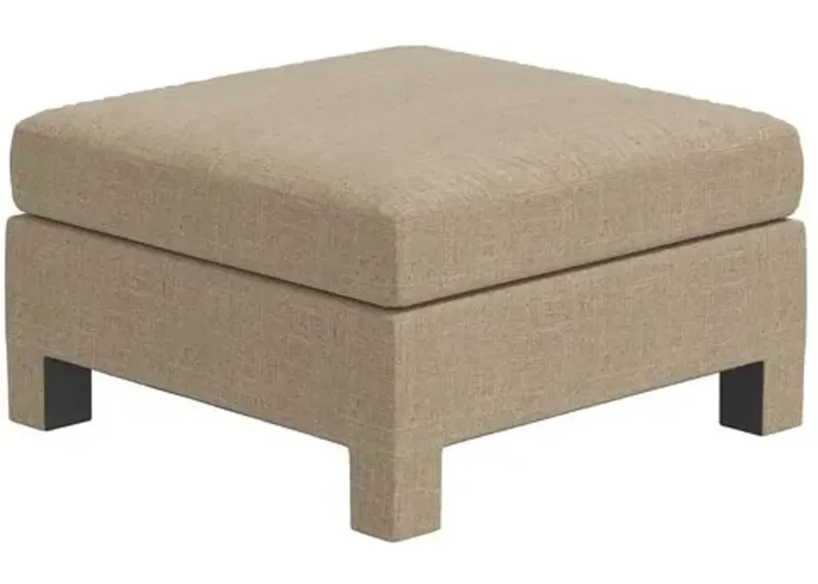 Bryn Linen Upholstered Ottoman - Brown