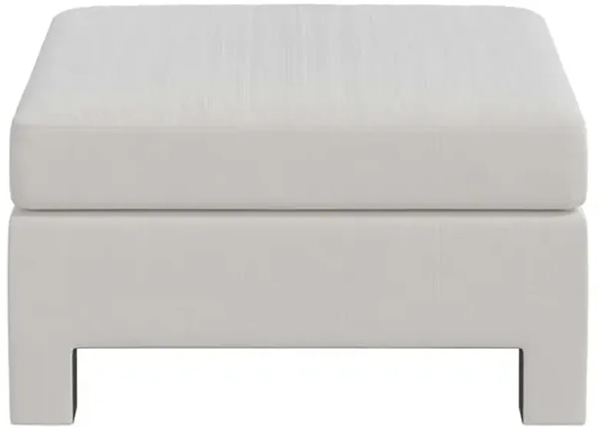 Bryn Velvet Upholstered Ottoman - White