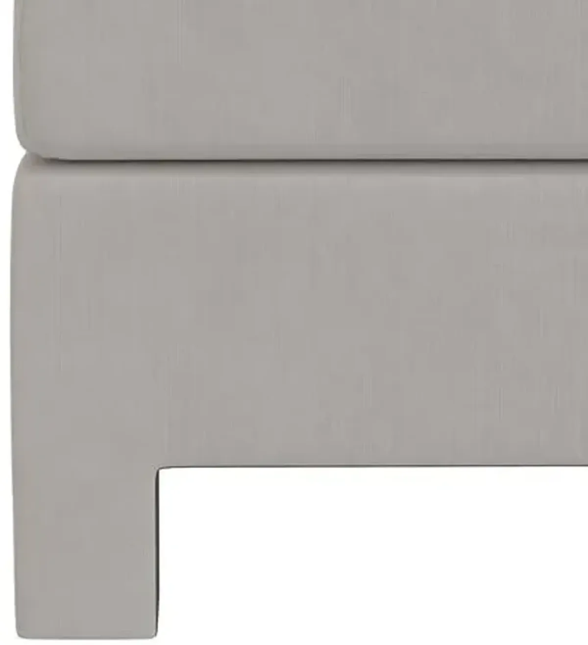 Bryn Velvet Upholstered Ottoman - Gray