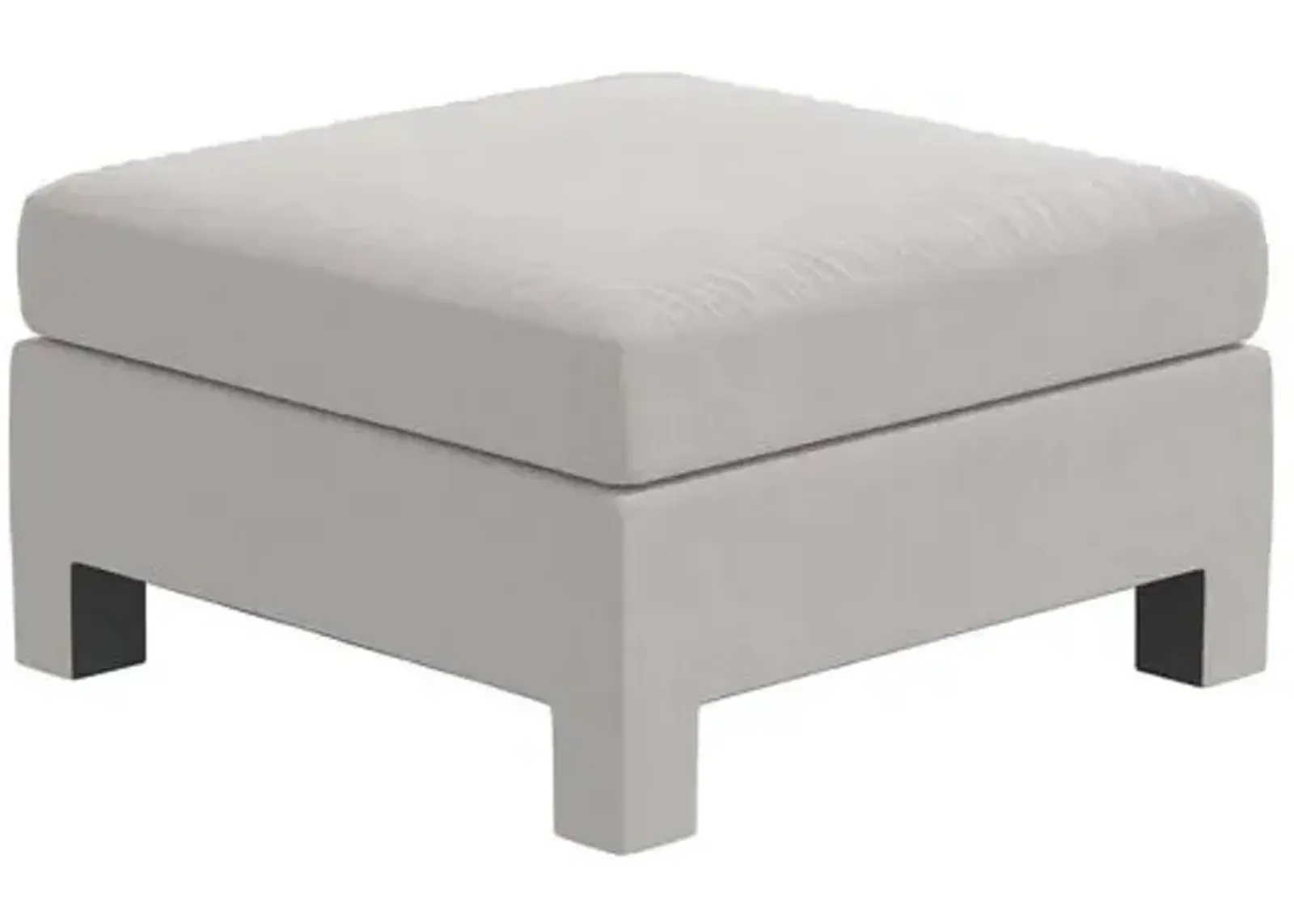 Bryn Velvet Upholstered Ottoman - Gray