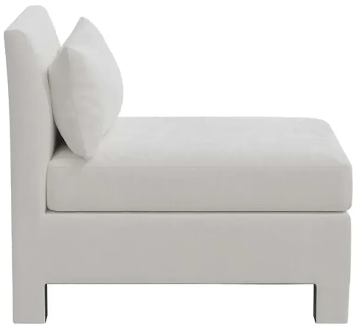 Bryn Velvet Upholstered Slipper Chair - White