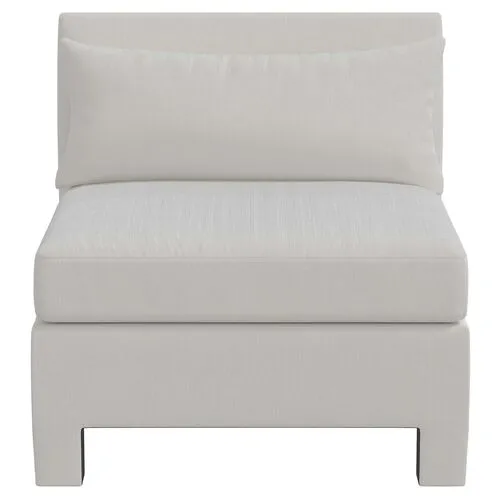 Bryn Velvet Upholstered Slipper Chair - White