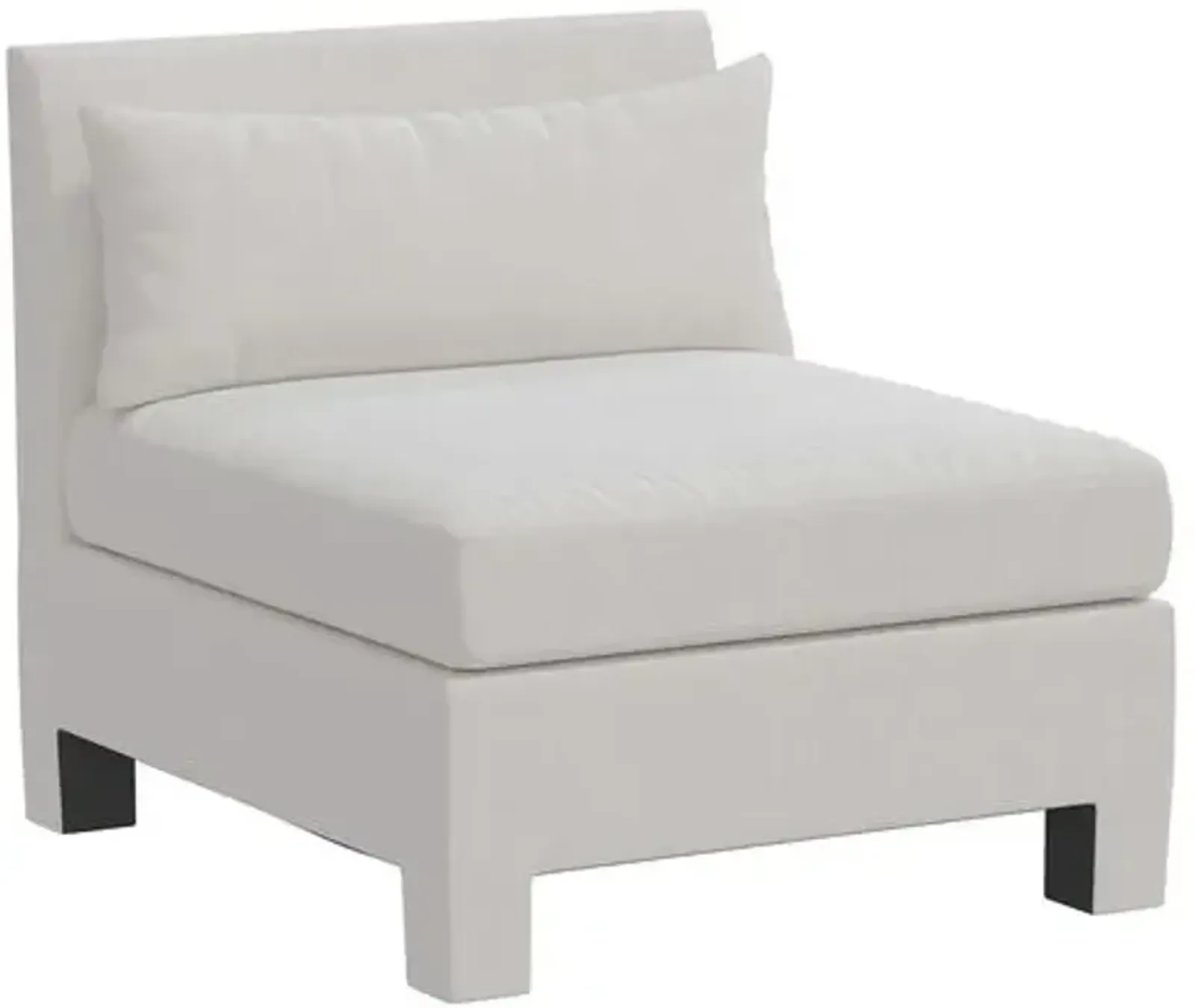 Bryn Velvet Upholstered Slipper Chair - White