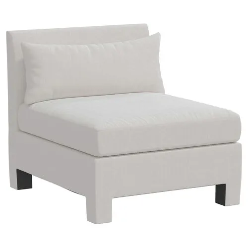 Bryn Velvet Upholstered Slipper Chair - White