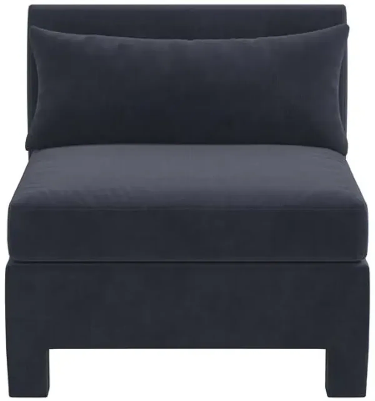 Bryn Velvet Upholstered Slipper Chair - Blue