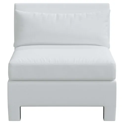 Bryn Linen Upholstered Slipper Chair - White