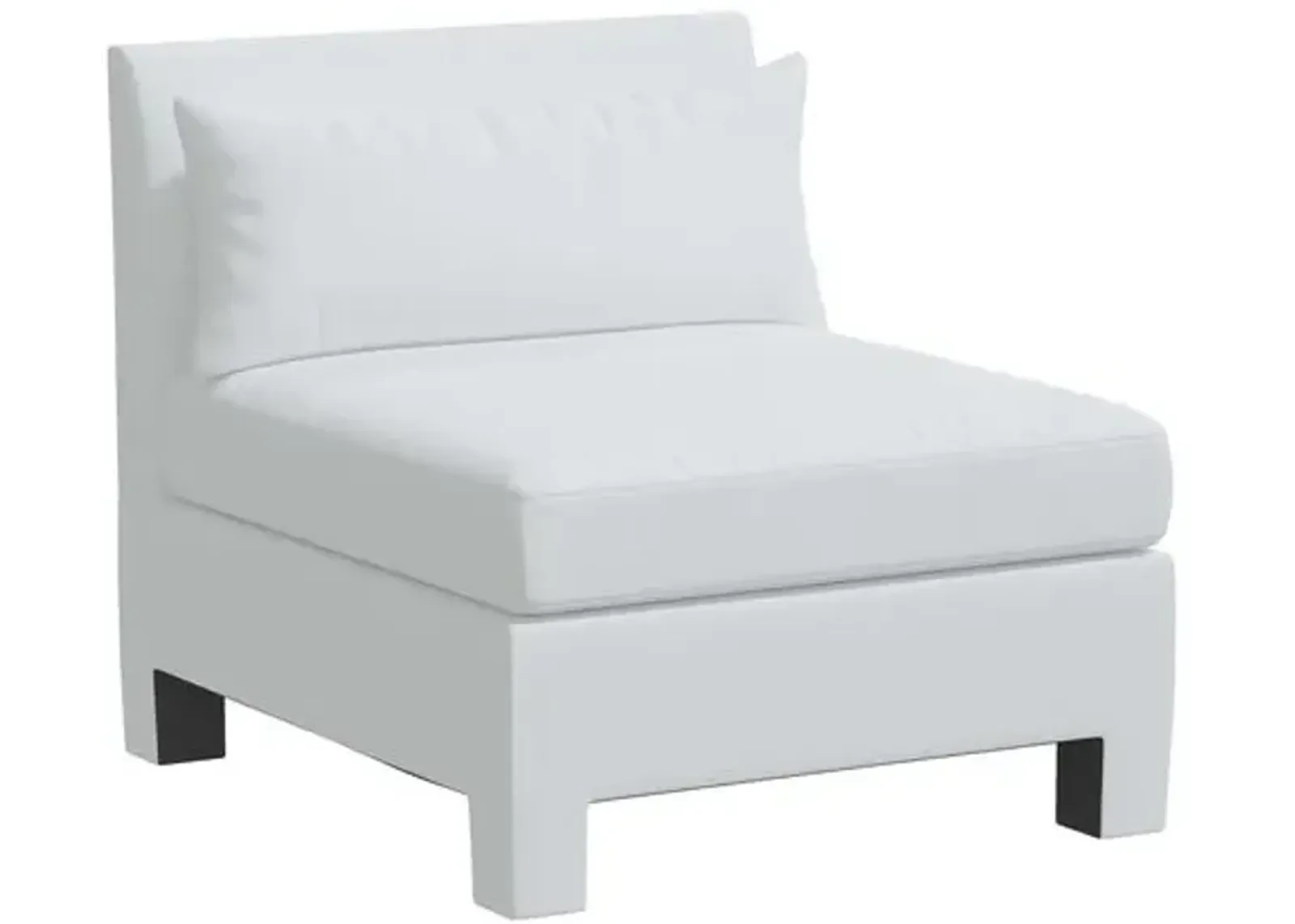 Bryn Linen Upholstered Slipper Chair - White