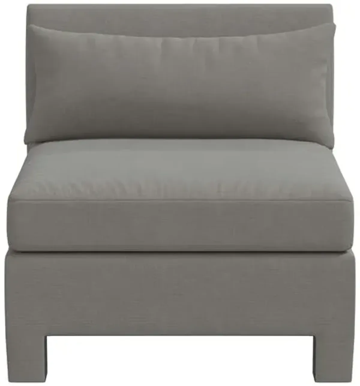 Bryn Linen Upholstered Slipper Chair - Gray