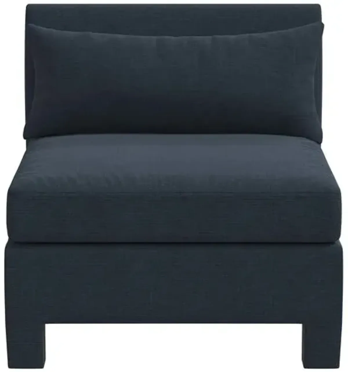 Bryn Linen Upholstered Slipper Chair - Blue