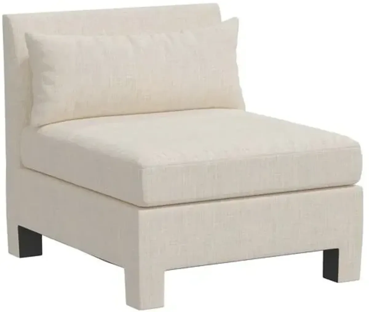 Bryn Linen Upholstered Slipper Chair - Beige