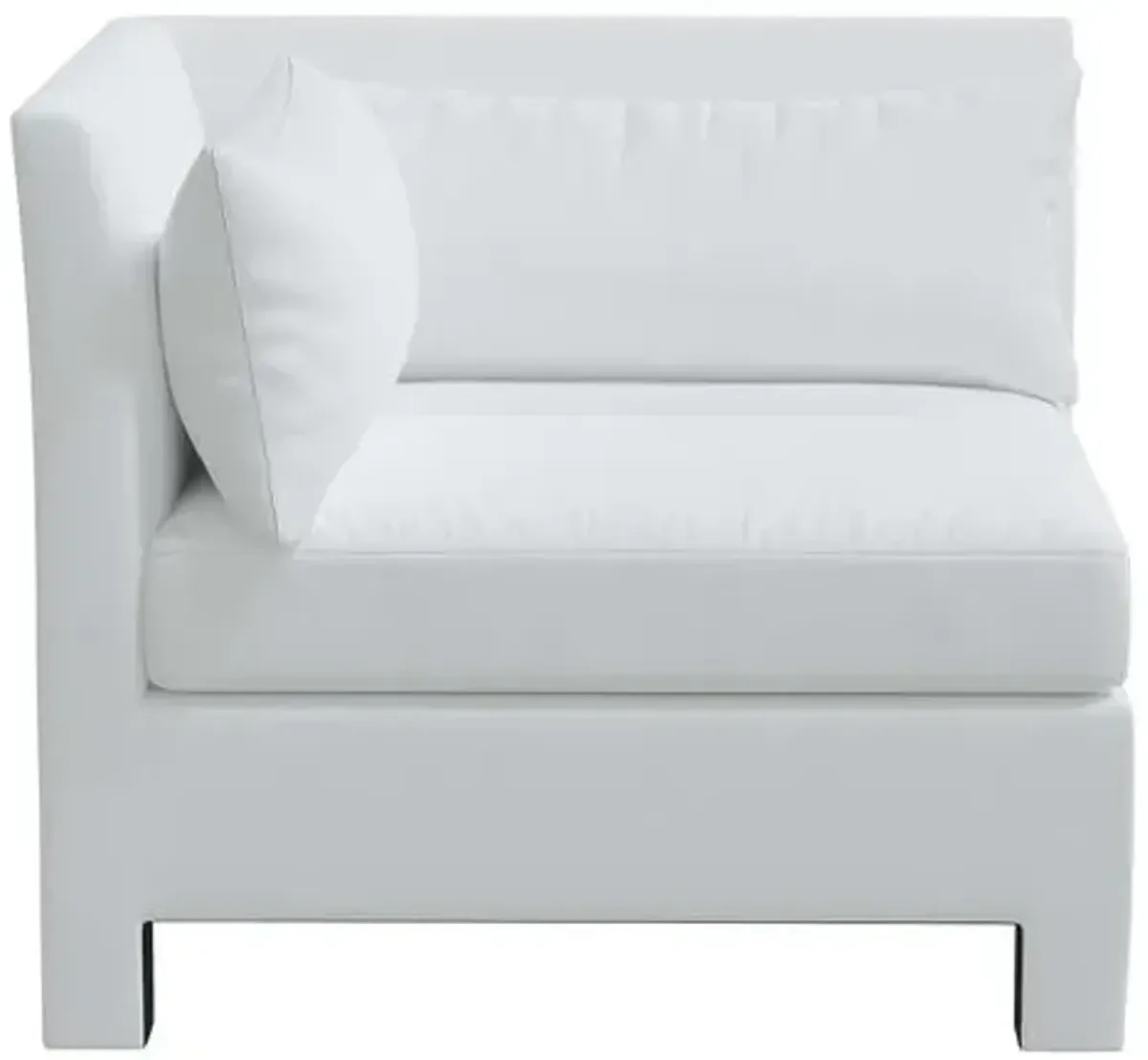 Bryn Linen Upholstered Corner Chair - White