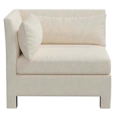 Bryn Linen Upholstered Corner Chair - Beige