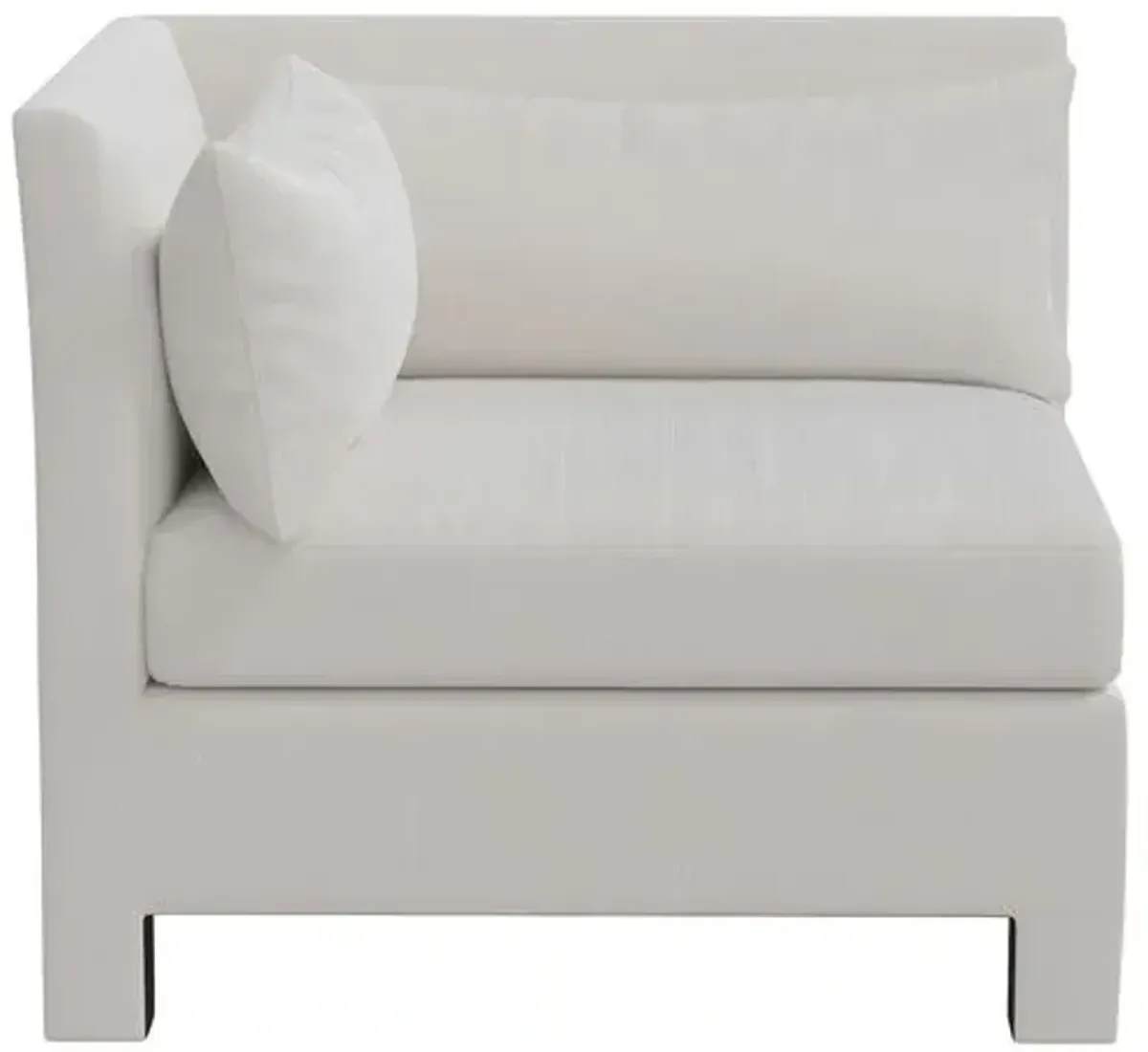 Bryn Velvet Upholstered Corner Chair - White