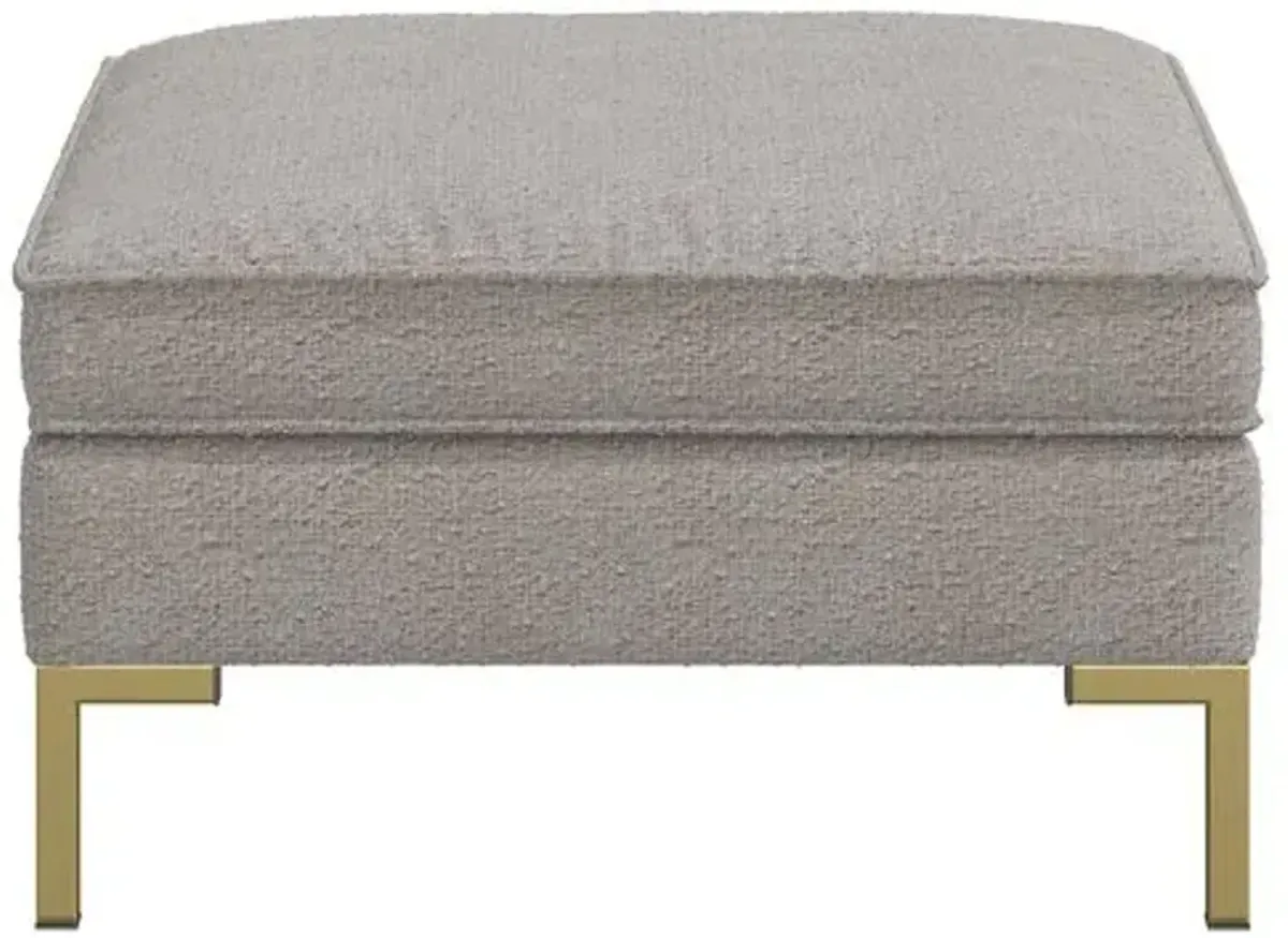 Marceau Bouclé Ottoman - Gray