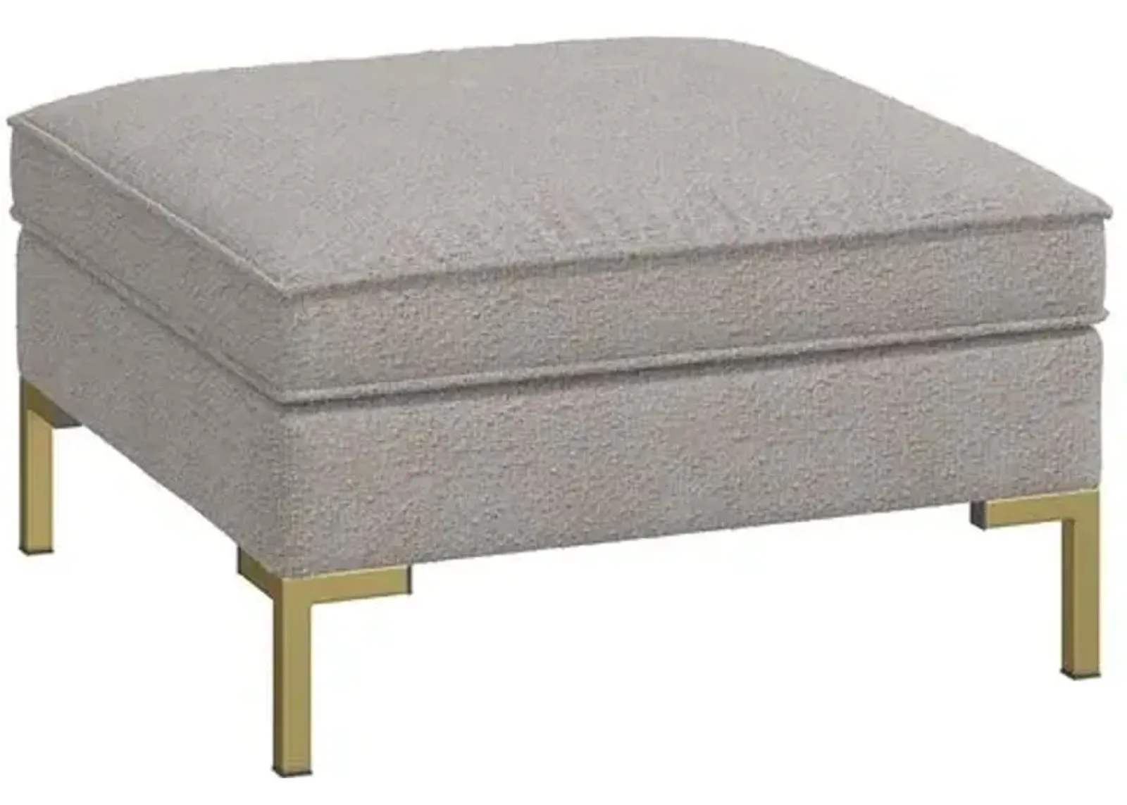 Marceau Bouclé Ottoman - Gray