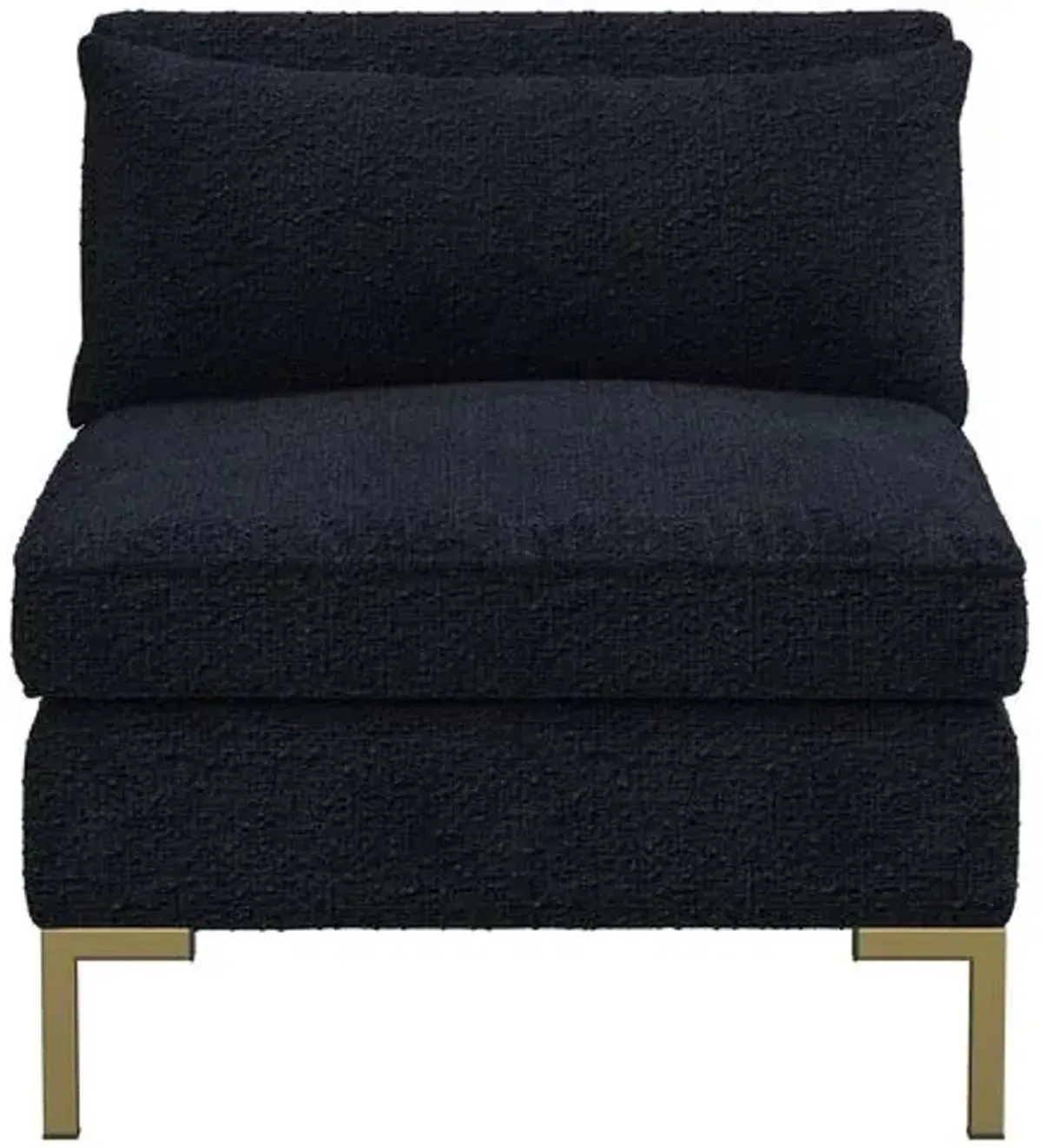 Marceau Bouclé Slipper Chair - Black