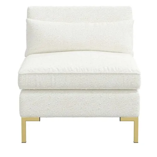 Marceau Bouclé Slipper Chair - White