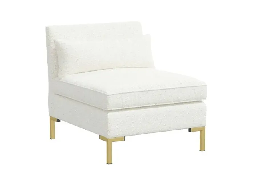 Marceau Bouclé Slipper Chair - White