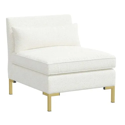 Marceau Bouclé Slipper Chair - White