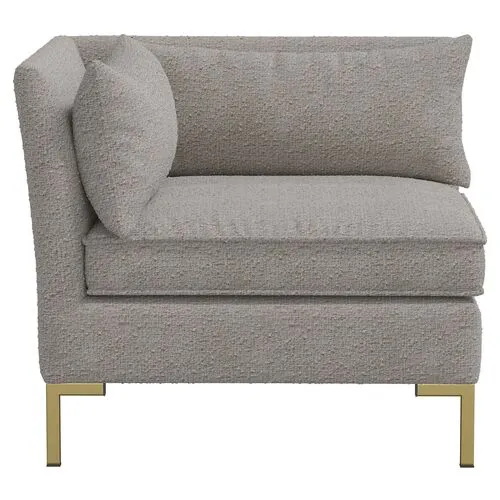 Marceau Bouclé Corner Chair - Gray