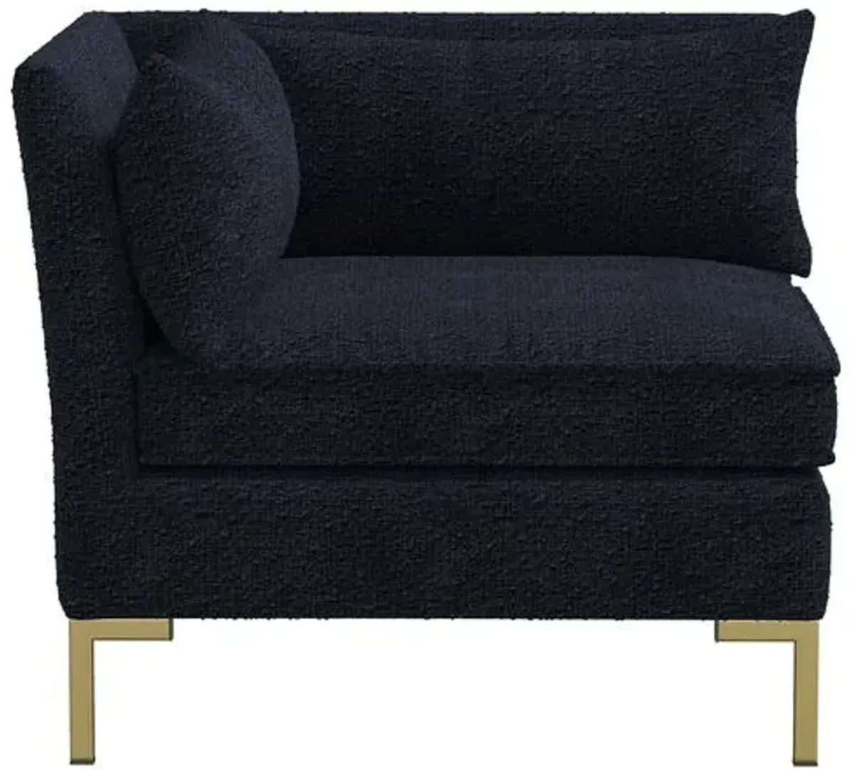 Marceau Bouclé Corner Chair - Black