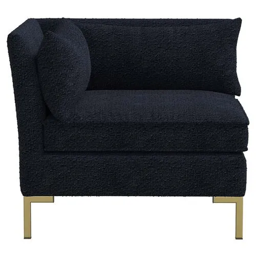 Marceau Bouclé Corner Chair - Black