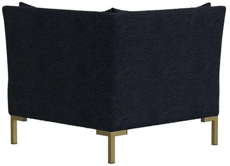 Marceau Bouclé Corner Chair - Black